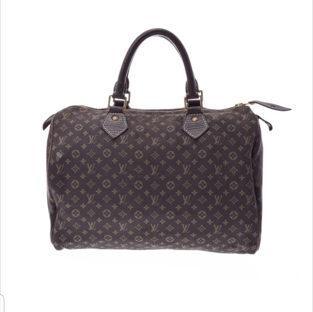 Louis Vuitton Ebene Monogram Mini Lin Speedy 30